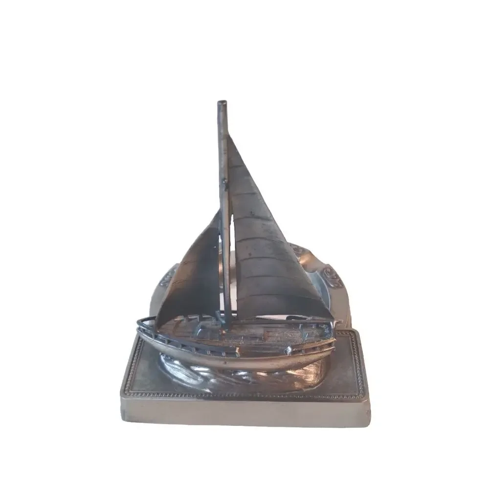 Comoys of London Japan Vintage Metal‎ Ashtray Sailboat Nautical Decor 4.5